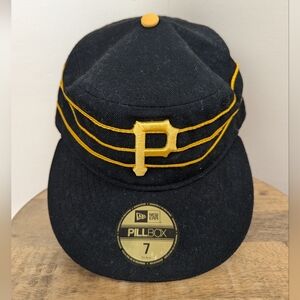 NWT! Pittsburgh Pirates New Era MLB Pillbox Hat 2017, 59FIFTY Cap (SIZE 7)